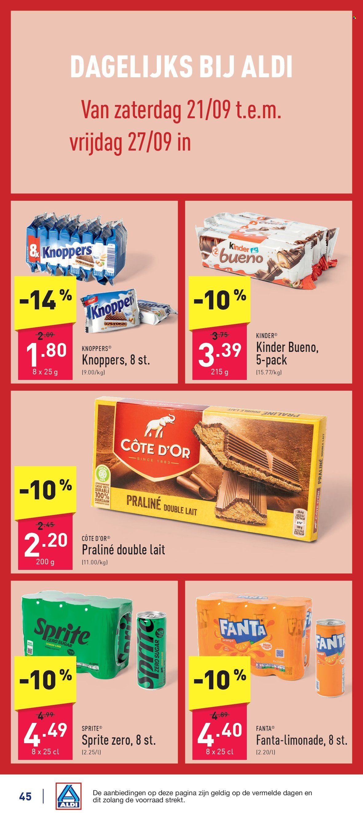 ALDI-aanbieding - 16/09/2024 - 21/09/2024. Pagina 45