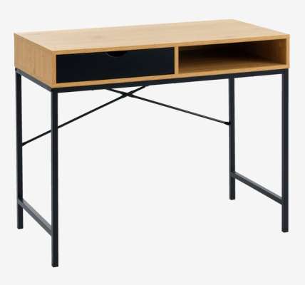 Bureau TRAPPEDAL 48x95 chêne/noir