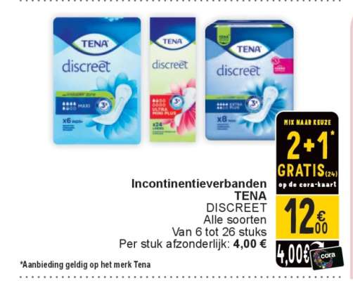 Incontinentieverbanden TENA DISCREET